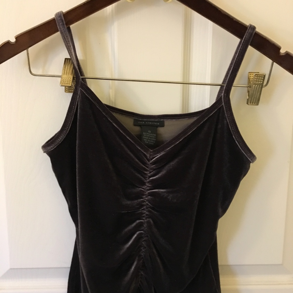 Express, Tanktop, Velour, Color Plum, Size S